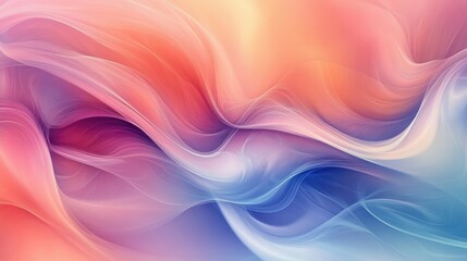 Fototapeta premium Elegant abstract design with pastel gradients and sleek, smooth curves, perfect for minimalist modern art