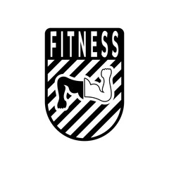 Vintage Fitness logo vector. Fitness and Gym center logo design template