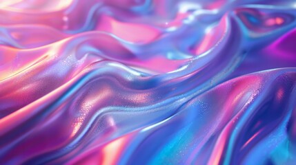 Obraz premium Gradient abstract background with iridescent waves and fluid texture in vibrant colors