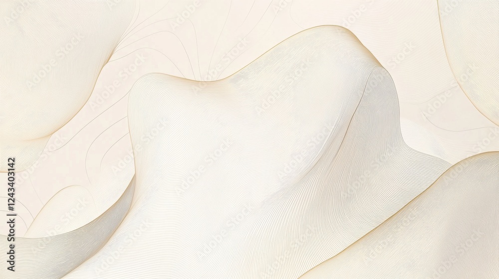 Poster Dynamic wavy background showcasing smooth contours and subtle textures in a minimalist setting during daylight hours