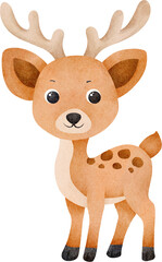 watercolor deer