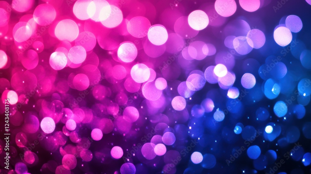 Poster dynamic background featuring vibrant magenta and electric blue hues with sparkling light reflections