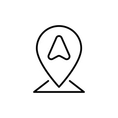 Map pointer outline icons, minimalist vector illustration ,simple transparent graphic element .Isolated on white background