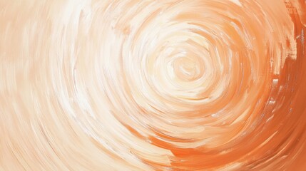 Calming circular strokes in amber and peach creating a soothing visual texture