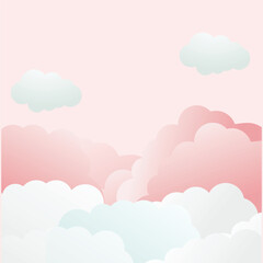 Abstract cloud for posters cute vector illustration design background