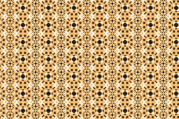 Seamless Floral Pattern Modern Geometric Vector Print in gold Colors