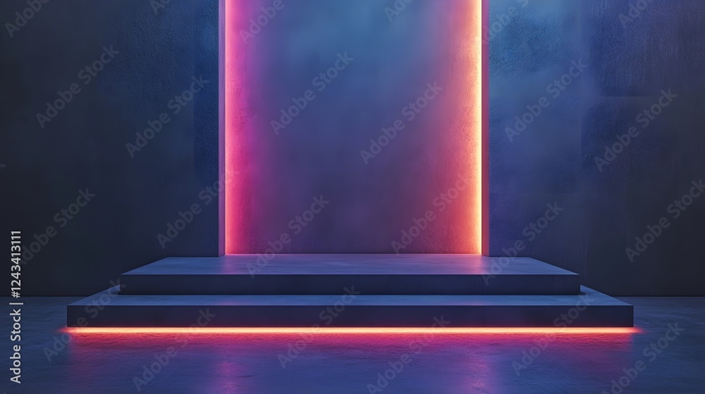 Wall mural elegant and sophisticated showcase background featuring soft refined textures glowing clean gradient