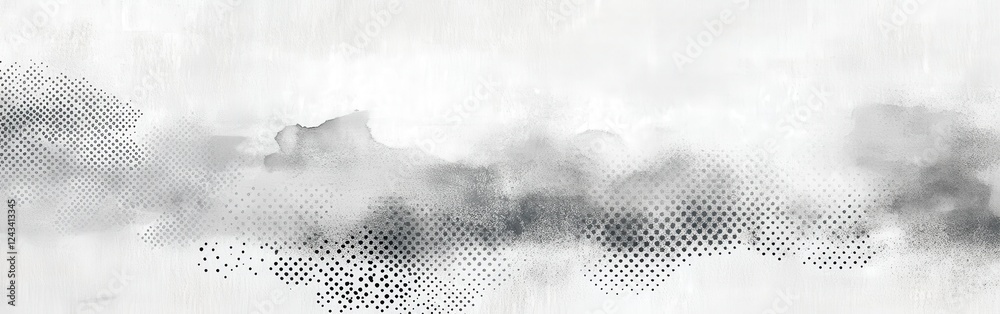 Poster Elegant pastel gray backdrop with metallic dotted patterns creates a minimalist and calming atmosphere for modern design projects