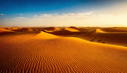 Naklejka premium Warm Golden Sands Desert Dunes