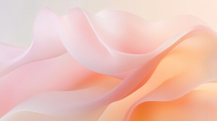 Fototapeta premium Soft pastel amber hues create a serene and gentle gradient composition that enhances tranquility in a modern space