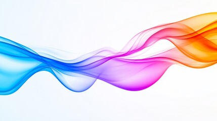Naklejka premium Colorful Abstract Wave Design - Abstract image of flowing, colorful waves. Perfect for backgrounds, websites, or designs needing a vibrant, dynamic feel.
