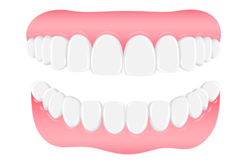 Vector image of mouth and teeth. Dentistry and dental treatment concept. Element for your design of banners, posters, articles, etc.