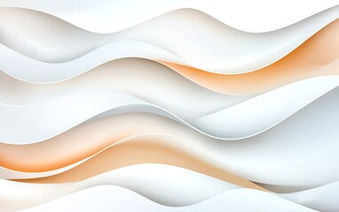 A smooth, flowing abstract background featuring elegant curves and soft gradients of orange and white. Ideal for modern designs, presentations, or as a creative backdrop.