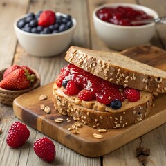 Peanut butter and jelly day poster, celebrated 2 april