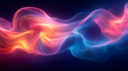 Vibrant Abstract Fluid Waves with Dynamic Colorful Gradient Glow and Ethereal Light Swirls in a Futuristic Fantasy Digital Background with Smooth Flowing Motion and Radiant Dreamy Texture Design