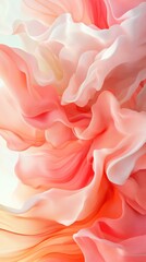 Obraz premium Warm coral and soft apricot hues swirl together in an abstract display of color and motion
