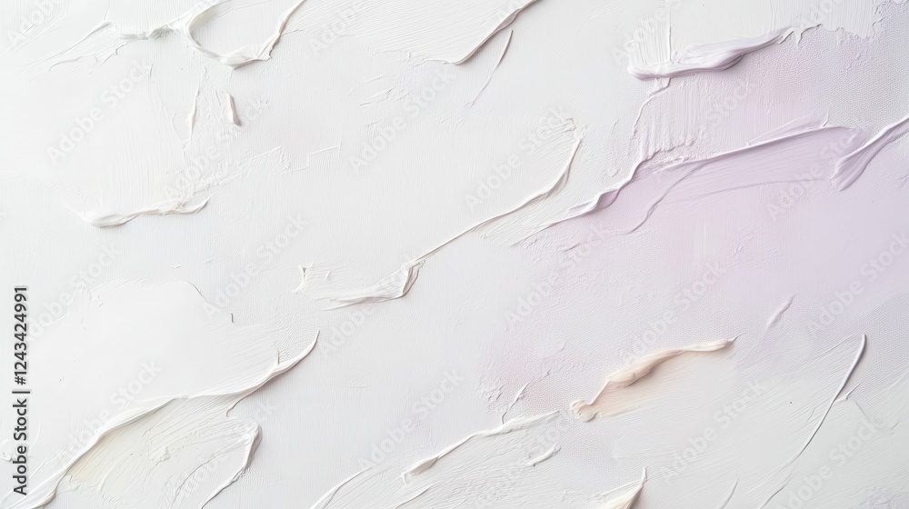Aufkleber Soft white canvas features delicate pencil strokes, showcasing a minimalist artistic expression in a serene setting