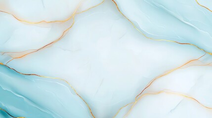 Fototapeta premium A stunning abstract background featuring soft blue and white marbling with delicate gold accents. Perfect for design projects, presentations, or as a unique backdrop for artwork.