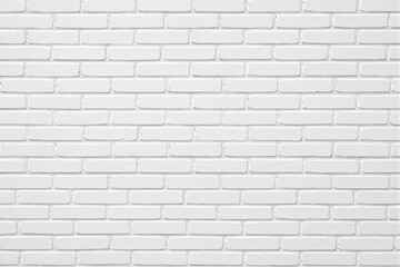 Fototapeta premium White brick wall with a clean texture, evenly arranged bricks, and subtle shadows. Ideal for creative design, modern interiors, and concept backgrounds. Ai generative