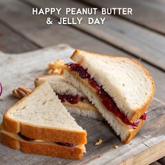 Peanut butter and jelly day poster, celebrated 2 april
