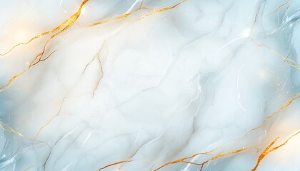 Fototapeta premium A stunning abstract marble texture featuring soft blue tones and delicate golden veins, perfect for backgrounds, wallpapers, or design projects that need a touch of elegance.