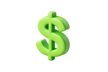 Obraz premium A savings account icon, plasticine 3D model, with green currency symbols, isolated on white background