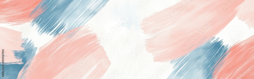 Poster Elegant abstract design with soft brush strokes in pastel colors on a white background for creative projects