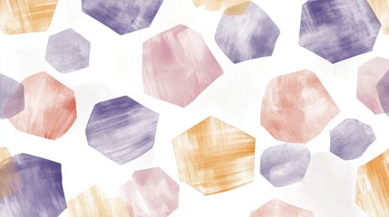 Naklejka premium Pencil resting on elegant white background with diverse colorful shapes in soft textures and hues