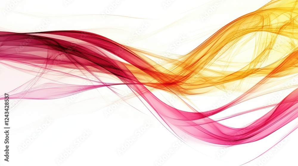 Leinwandbilder elegant chaotic blend of amber and pink strokes creating a soft visual flow