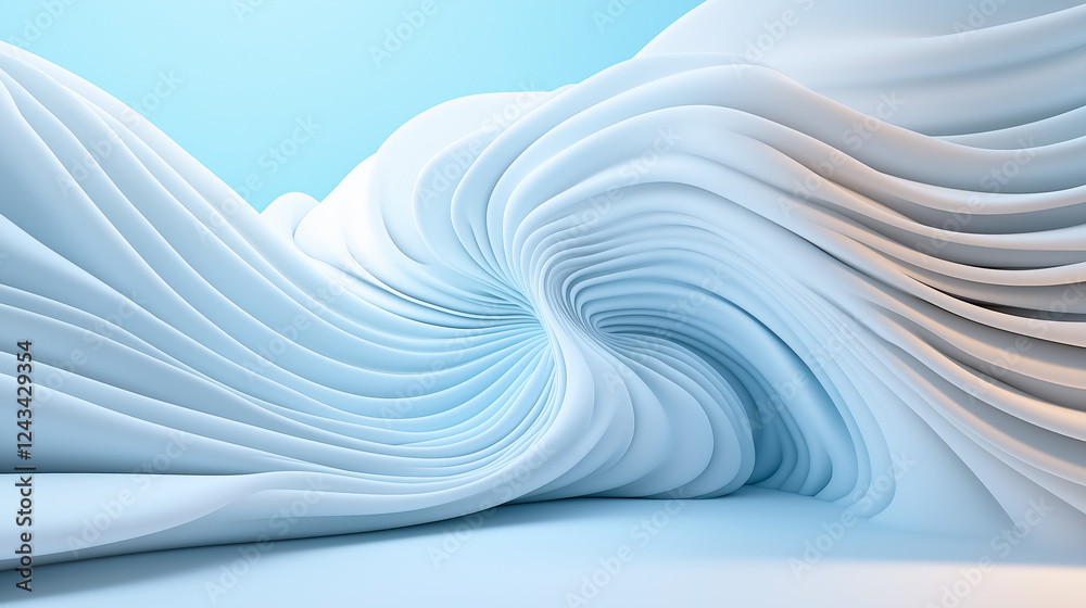 Poster shadows and light intertwining to form dynamic abstract patterns in a serene setting