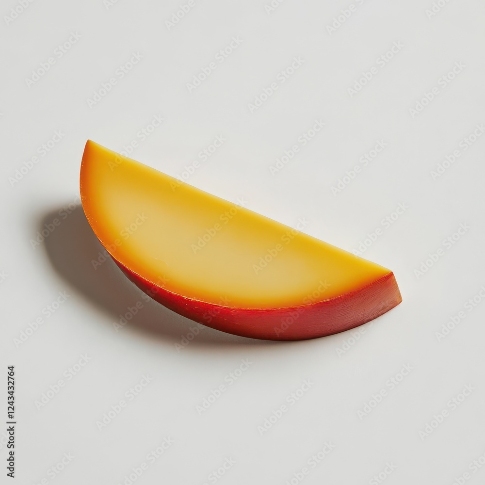 Poster wedge of gouda cheese showcasing creamy texture against a simple background for culinary presentatio
