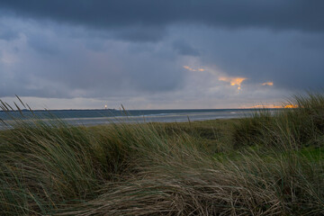 Coastal Landscape with Lighthouse at Sunset, Den Hoorn, Texel, Netherlands