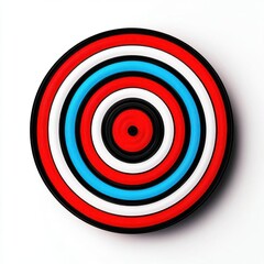 Obraz premium Bullseye icon with bold red