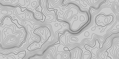 Fototapeta premium The concept of a conditional geography scheme and the terrain path. Vector illustration.The stylized height of the topographic contour in lines and contours. 