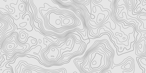 The black on white contours vector topography stylized height of the lines map.Topographic map background geographic line map with seamless ornament design.
