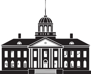 Isolated black main building icon Vector, black main building Silhouette,black main building icon set, black main building for logo,color black main building Vector illustration, Vector Graphic, EPS