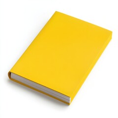 Bright yellow notepad with clean sheets ready for notes and sketches in a creative workspace