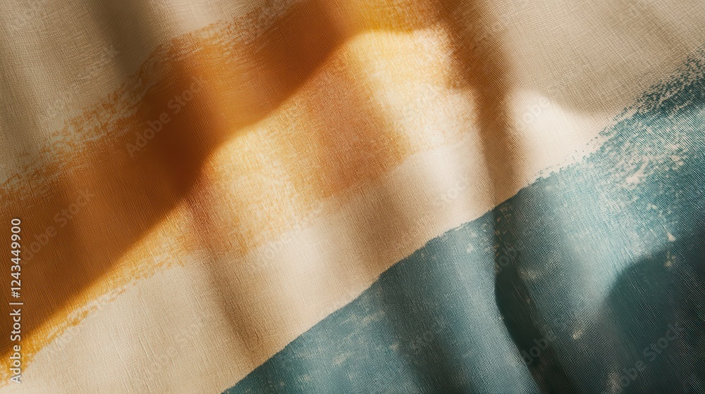 Poster elegant gradient of pencil strokes on textured fabric with soft hues shining in natural light