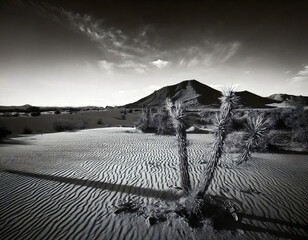 Timeless Black White Desert