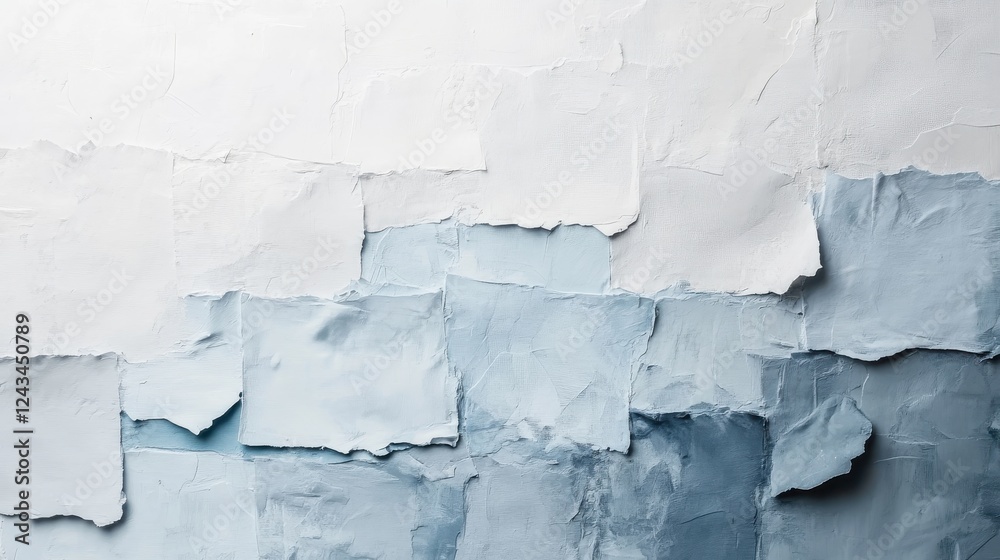 Aufkleber Elegant fill displaying a transition from muted blue to soft white with textured layers enhancing visual depth and interest