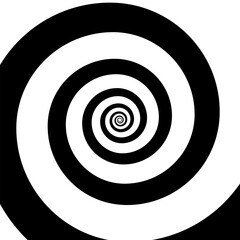 Spiral black and white background. Vector illustration.