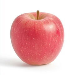 Fresh red apple on white background.