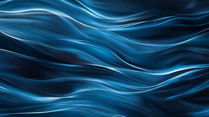 A mesmerizing abstract representation of flowing water, showcasing rich blue tones and elegant wave patterns that evoke tranquility and fluidity, perfect for calming visuals.