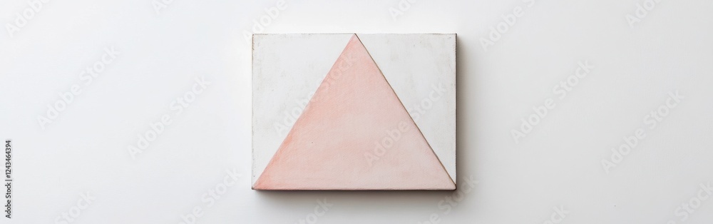 Poster single abstract pencil on white canvas showcasing a minimalist geometric design and colors exhibitin