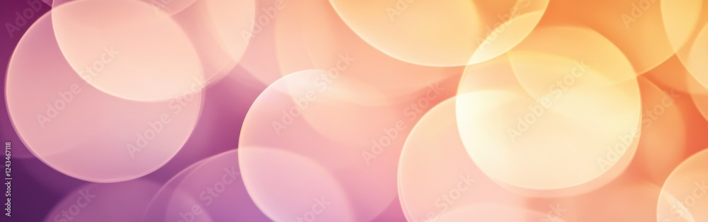 Fototapete Soft pastel gradient blending warm hues with dreamy forms creating a tranquil visual experience