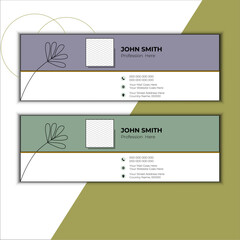 Creative, Editable Modern and minimalist email signature or email footer template