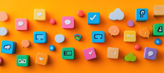 Colorful Speech Bubbles: Communication and Social Media Concept