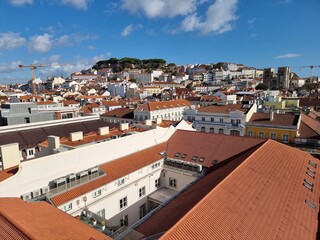 Lisbon cityscape, view of the old town Alfama, Portugal,