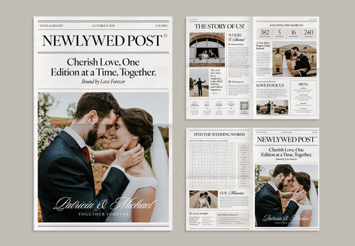 Wedding Newspaper Template