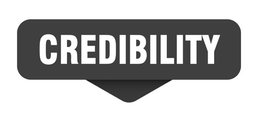 credibility sticker. credibility sign on transparent background